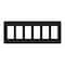 Lutron Designer Wall Plates, Number of Gangs: 6 Thermoset, Gloss Finish, Black CW-6-BL - alternate 1