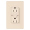 Lutron Receptacles, GFCI, Tamper-Rsnt, Lt Almond CAR-15-GFST-LA - alternate 1