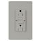Lutron Receptacles, GFCI, Tamper-Resistant, Gray CAR-15-GFST-GR - alternate 1