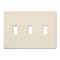 Lutron Traditional Fassada Wall Plates, Number of Gangs: 3 Gloss Finish, Light Almond FG-3-LA - alternate 1