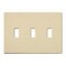 Lutron Traditional Fassada Wall Plates, Number of Gangs: 3 Gloss Finish, Ivory FG-3-IV - alternate 1