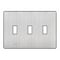 Lutron Traditional Fassada Wall Plates, Number of Gangs: 3 Satin Finish, Stainless Steel FW-3-SS - alternate 1