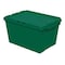 Akro-Mils Attached Lid Container, 12 gal Volume Cap., 21 1/2 in L, 15 1/4 in W, 12 1/2 in H, Green 39120GRN - alternate 1