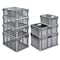 Akro-Mils Vented & Stackable Straight Wall Storage Container, 13.3 gal, Gray, Industrial Grade Polymer 37608GREY - alternate 4