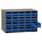 Akro-Mils Steel, Polystyrene, Drawer Bin Cabinet, 11 in D x 11 in H x 17 in W 19320BLU - alternate 2