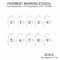 Rae Pavement Stencil, Number Set, 0 Thru 9, Blanks, 2 in Character Height, Highway Gothic Font, Clear STL-116-8020 - alternate 2