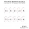 Rae Pavement Stencil, Number Set, 0 Thru 9, Blanks, 2 in Character Height, Highway Gothic Font, Clear STL-108-8020 - alternate 3