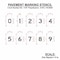 Rae Pavement Stencil, Number Set, 0 Thru 9, Blanks, 3 in Character Height, Highway Gothic Font, Clear STL-116-8030 - alternate 4