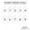 Rae Pavement Stencil, Number Set, 0 Thru 9, Blanks, 3 in Character Height, Highway Gothic Font, Clear STL-108-8030 - alternate 3