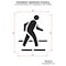 Rae Pavement Stencil, Symbol, Crossing, 54 in Character Height, Not Applicable Font, Polyethylene STL-116-5030 - alternate 4