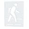 Rae Pavement Stencil, Symbol, Crossing, 54 in Character Height, Not Applicable Font, Polyethylene STL-116-5030 - alternate 2