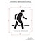 Rae Pavement Stencil, Symbol, Crossing, 54 in Character Height, Not Applicable Font, Polyethylene STL-108-5030 - alternate 3