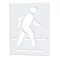 Rae Pavement Stencil, Symbol, Crossing, 54 in Character Height, Not Applicable Font, Polyethylene STL-108-5030 - alternate 2