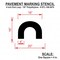 Rae Pavement Stencil, Symbol, End Loop, 4 in Character Height, Not Applicable Font, Polyethylene, Clear STL-108-5070 - alternate 2