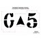 Rae Athletic Stencil, Symbol, Football Field, 72 in Character Height, Polyethylene, Clear, 8 Pieces STL-108-6FK - alternate 3