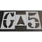 Rae Athletic Stencil, Symbol, Football Field, 72 in Character Height, Polyethylene, Clear, 8 Pieces STL-108-6FK - alternate 1