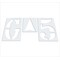 Rae Athletic Stencil, Symbol, Football Field, 72 in Character Height, Polyethylene, Clear, 8 Pieces STL-108-6FK - alternate 2