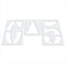 Rae Athletic Stencil, Symbol, Football Field, 42 in Character Height, Polyethylene, Clear, 8 Pieces STL-116-35FK - alternate 2