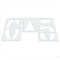 Rae Athletic Stencil, Symbol, Football Field, 42 in Character Height, Polyethylene, Clear, 8 Pieces STL-108-35FK - alternate 2