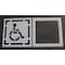 Rae Pavement Stencil, Symbol, Handicap - ADA, 30 in Character Height, Not Applicable Font, Polyethylene STL-108-3030 - alternate 1