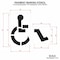 Rae Pavement Stencil, Symbol, Handicap - ADA, 72 in Character Height, Not Applicable Font, Polyethylene STL-108-3072 - alternate 4