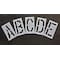Rae Pavement Stencil, Letter Set, A Thru Z, Blanks, 18 in Character Height, Highway Gothic Font, Clear STL-108-8185 - alternate 1