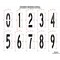 Rae Pavement Stencil, Number Set, 0 Thru 9, Blanks, 48 in Character Height, Highway Gothic Font, Clear STL-116-8480 - alternate 3