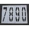Rae Pavement Stencil, Number Set, 0 Thru 9, Blanks, 48 in Character Height, Highway Gothic Font, Clear STL-116-8480 - alternate 1