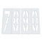 Rae Pavement Stencil, Number Set, 0 Thru 9, Blanks, 48 in Character Height, Highway Gothic Font, Clear STL-116-8480 - alternate 2