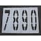 Rae Pavement Stencil, Number Set, 0 Thru 9, Blanks, 48 in Character Height, Highway Gothic Font, Clear STL-108-8480 - alternate 1
