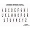 Rae Pavement Stencil, Letter Set, A Thru Z, Blanks, 48 in Character Height, Highway Gothic Font, Clear STL-116-8485 - alternate 4