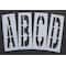 Rae Pavement Stencil, Letter Set, A Thru Z, Blanks, 48 in Character Height, Highway Gothic Font, Clear STL-108-8485 - alternate 1