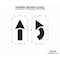 Rae Pavement Stencil, Symbol, Arrow, 42 in Character Height, Not Applicable Font, Polyethylene, Clear STL-116-4042 - alternate 3