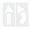 Rae Pavement Stencil, Symbol, Arrow, 42 in Character Height, Not Applicable Font, Polyethylene, Clear STL-116-4042 - alternate 2
