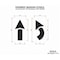 Rae Pavement Stencil, Symbol, Arrow, 42 in Character Height, Not Applicable Font, Polyethylene, Clear STL-108-4042 - alternate 2