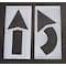 Rae Pavement Stencil, Symbol, Arrow, 42 in Character Height, Not Applicable Font, Polyethylene, Clear STL-108-4042 - alternate 1