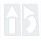 Rae Pavement Stencil, Symbol, Arrow, 42 in Character Height, Not Applicable Font, Polyethylene, Clear STL-108-4042 - alternate 3