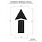 Rae Pavement Stencil, Symbol, Arrow, 60 in Character Height, Not Applicable Font, Polyethylene, Clear STL-116-4060 - alternate 4