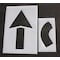 Rae Pavement Stencil, Symbol, Arrow, 60 in Character Height, Not Applicable Font, Polyethylene, Clear STL-116-4068 - alternate 1