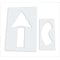Rae Pavement Stencil, Symbol, Arrow, 60 in Character Height, Not Applicable Font, Polyethylene, Clear STL-116-4068 - alternate 3