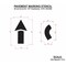 Rae Pavement Stencil, Symbol, Arrow, 60 in Character Height, Not Applicable Font, Polyethylene, Clear STL-108-4068 - alternate 2