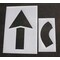 Rae Pavement Stencil, Symbol, Arrow, 60 in Character Height, Not Applicable Font, Polyethylene, Clear STL-108-4068 - alternate 1
