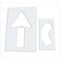 Rae Pavement Stencil, Symbol, Arrow, 60 in Character Height, Not Applicable Font, Polyethylene, Clear STL-108-4068 - alternate 4