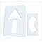 Rae Pavement Stencil, Symbol, Arrow, 60 in Character Height, Not Applicable Font, Polyethylene, Clear STL-108-4068 - alternate 3