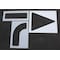 Rae Pavement Stencil, Symbol, Arrow, 90 in Character Height, Not Applicable Font, Polyethylene, Clear STL-108-4090 - alternate 1