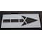 Rae Pavement Stencil, Symbol, MUTCD Straight Arrow, 120 in Character Height, Not Applicable Font, Clear STL-116-5000 - alternate 1