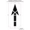 Rae Pavement Stencil, Symbol, MUTCD Straight Arrow, 120 in Character Height, Not Applicable Font, Clear STL-108-5000 - alternate 3
