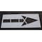 Rae Pavement Stencil, Symbol, MUTCD Straight Arrow, 120 in Character Height, Not Applicable Font, Clear STL-108-5000 - alternate 1