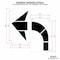 Rae Pavement Stencil, Symbol, MUTCD Curved Arrow, 96 in Character Height, Not Applicable Font, Clear STL-116-5010 - alternate 4