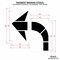 Rae Pavement Stencil, Symbol, MUTCD Curved Arrow, 96 in Character Height, Not Applicable Font, Clear STL-108-5010 - alternate 3